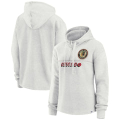 Chicago Blackhawks Fanatics Women's True Classics Legacy Quarter-Zip Hoodie - Ash - NHL