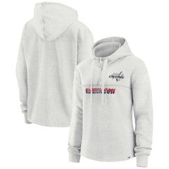 Washington Capitals Fanatics Women's True Classics Legacy Quarter-Zip Hoodie - Ash - NHL