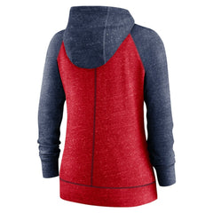 Minnesota Twins Nike Women's Split Wordmark Gym Vintage Raglan Lightweight Full-Zip Hoodie - MLB