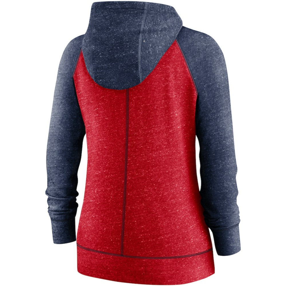 St. Louis Cardinals Nike Women's Split Wordmark Gym Vintage Raglan Lightweight Full-Zip Hoodie - MLB