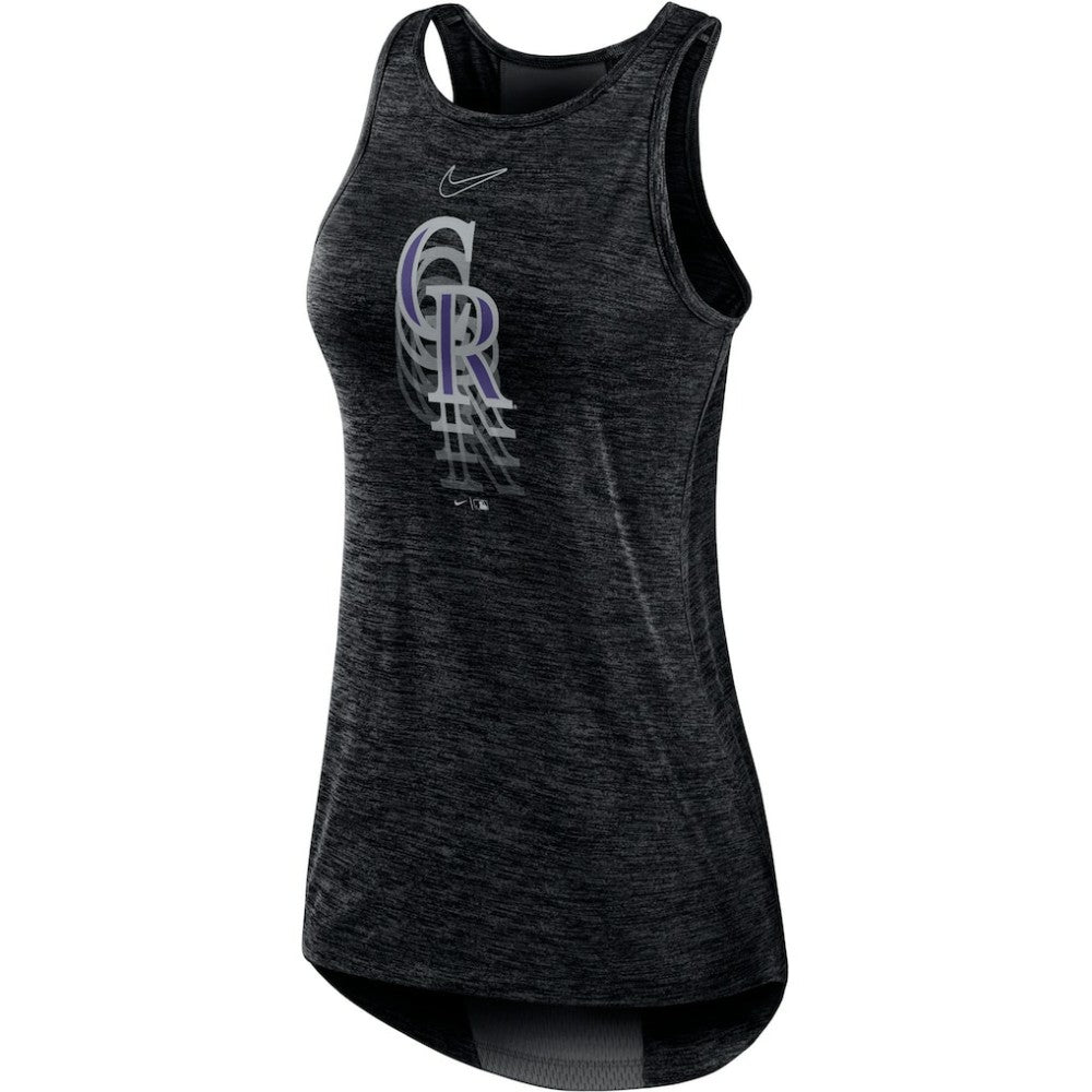 Colorado Rockies Nike Women's Logo Fade High Neck Performance Tank Top - MLB