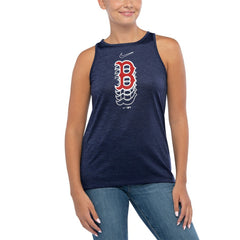Boston Red Sox Nike Women's Logo Fade High Neck Performance Tank Top - MLB