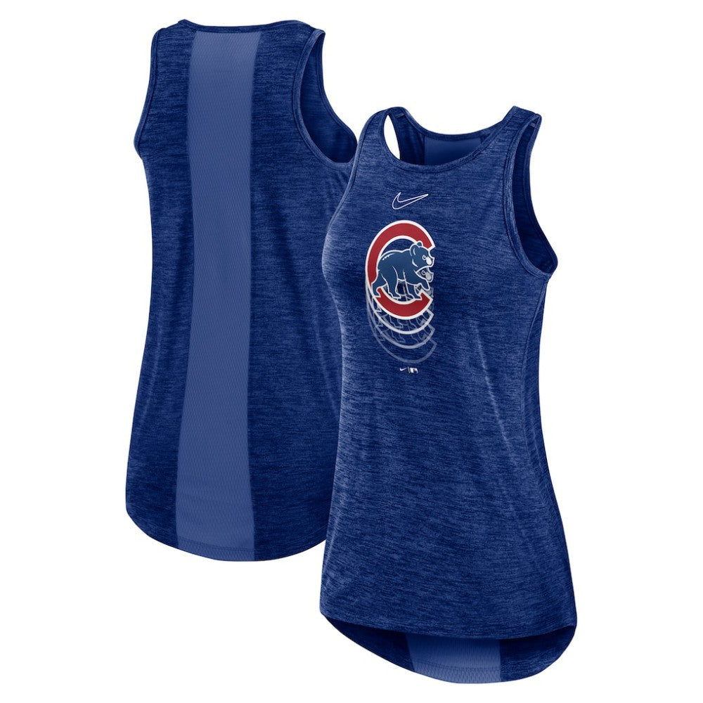 Chicago Cubs Nike Women's Logo Fade High Neck Performance Tank Top - MLB