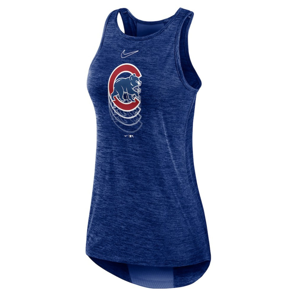 Chicago Cubs Nike Women's Logo Fade High Neck Performance Tank Top - MLB