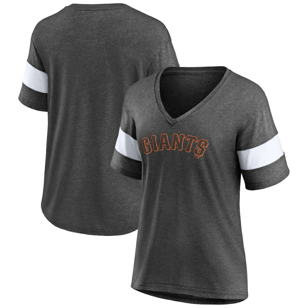 San Francisco Giants Fanatics Women's Wordmark V-Neck Tri-Blend T-Shirt - MLB