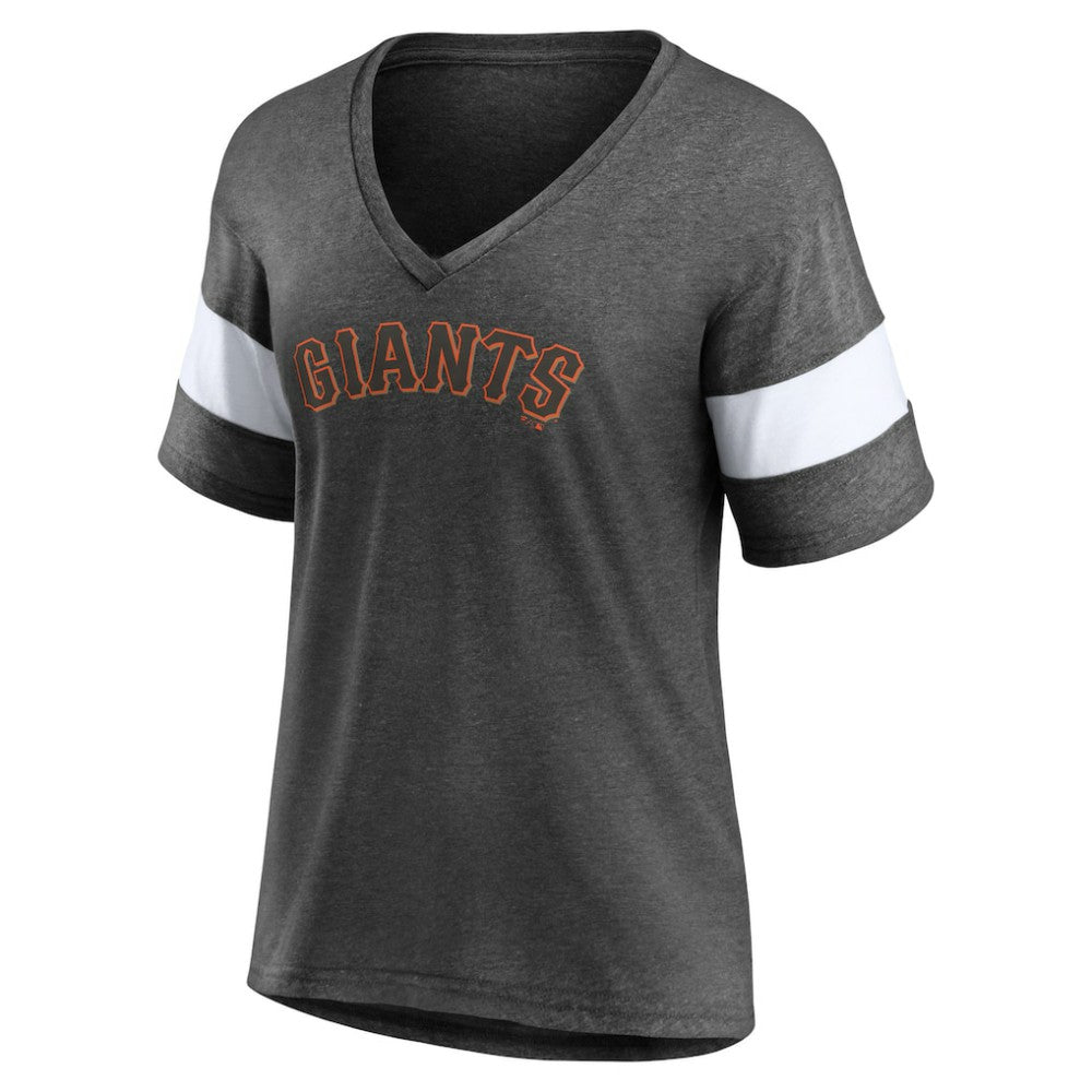 San Francisco Giants Fanatics Women's Wordmark V-Neck Tri-Blend T-Shirt - MLB
