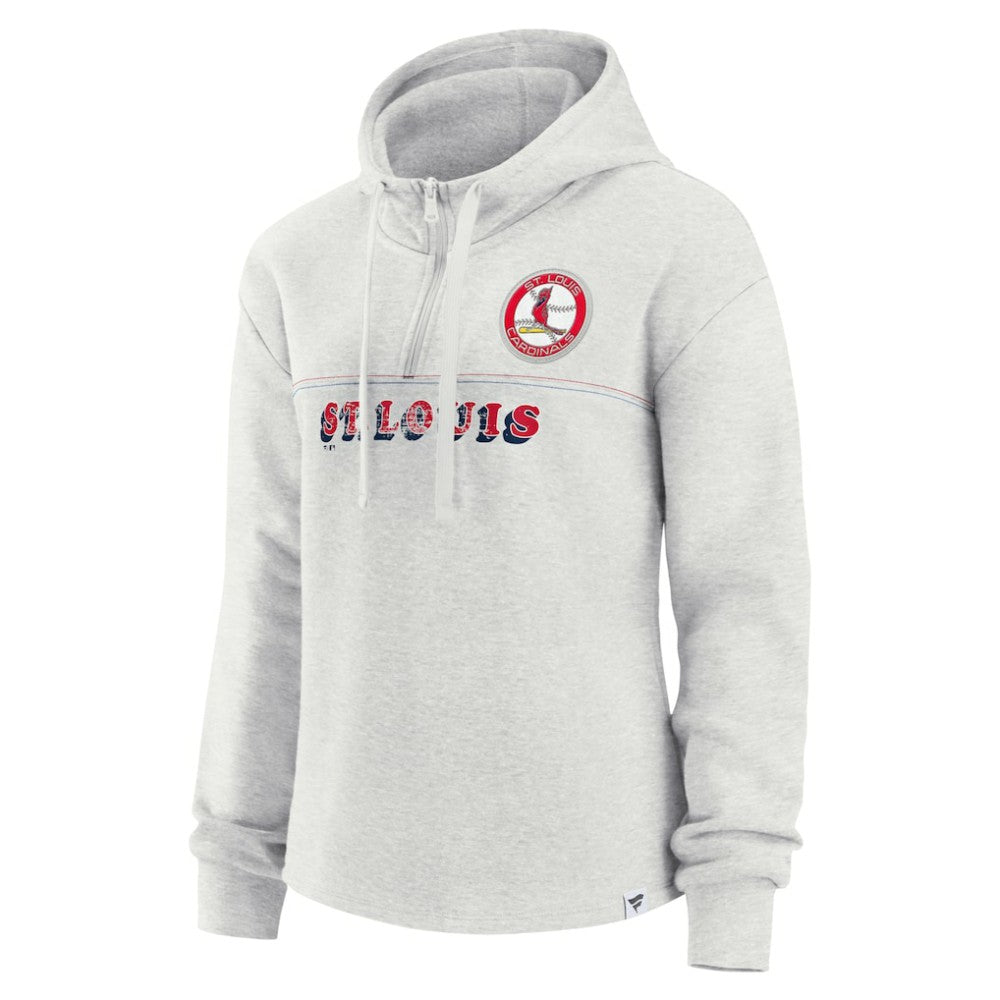 St. Louis Cardinals Fanatics Women's True Classics Legacy Quarter-Zip Hoodie - MLB