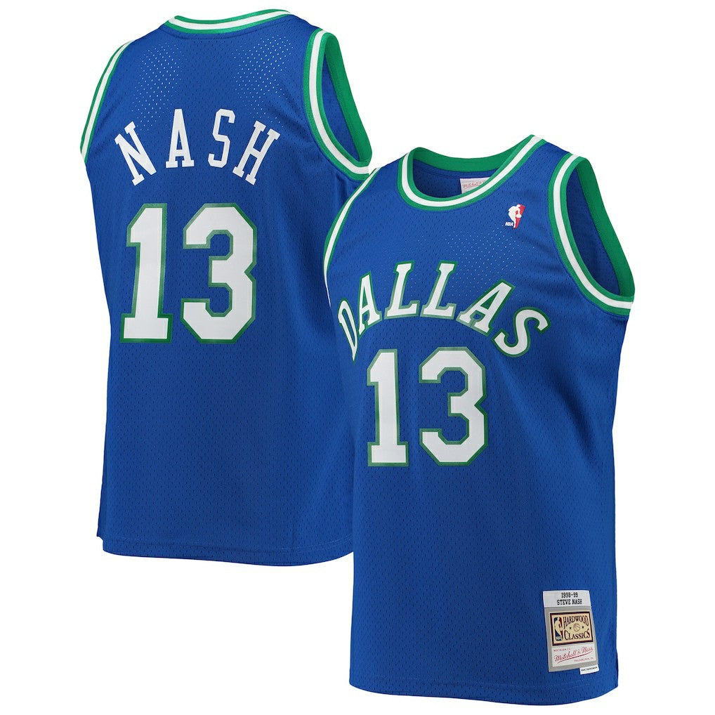 Steve Nash Dallas Mavericks 1998/99 Hardwood Classics Swingman Jersey Blue - NBA