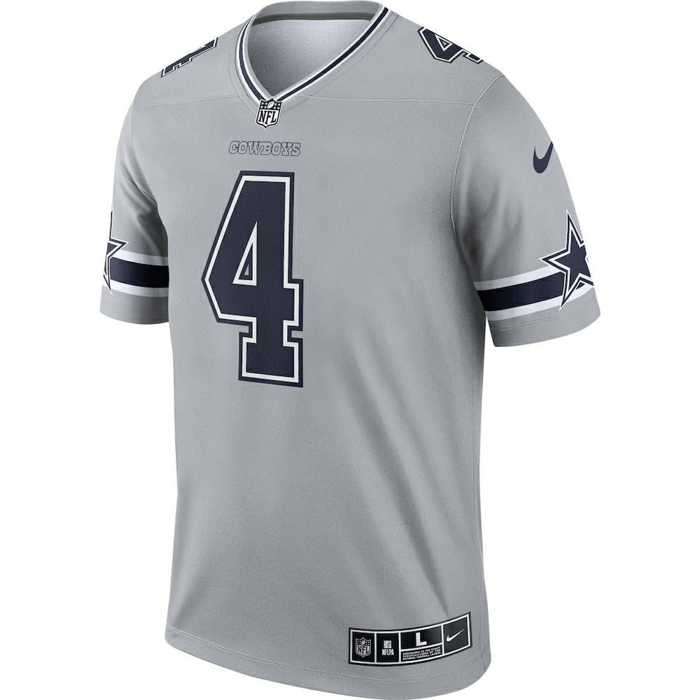 Dak Prescott Dallas Cowboys Inverted Legend Player Performance Top Gray | Nike for Sale