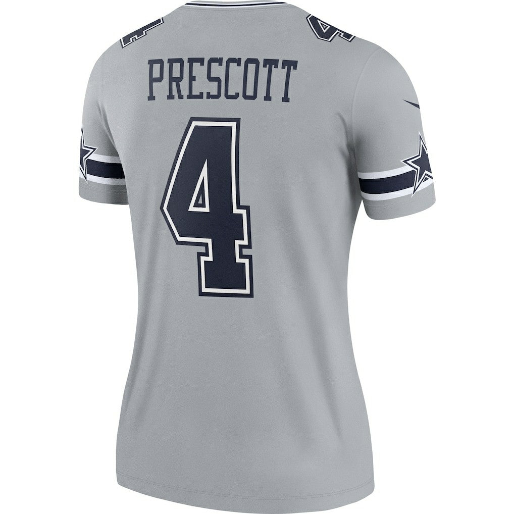 Dak Prescott Dallas Cowboys Women's Legend Player Performance Top Gray | Nike for Sale
