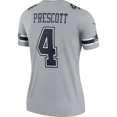 Dak Prescott Dallas Cowboys Women's Legend Player Performance Top Gray | Nike for Sale