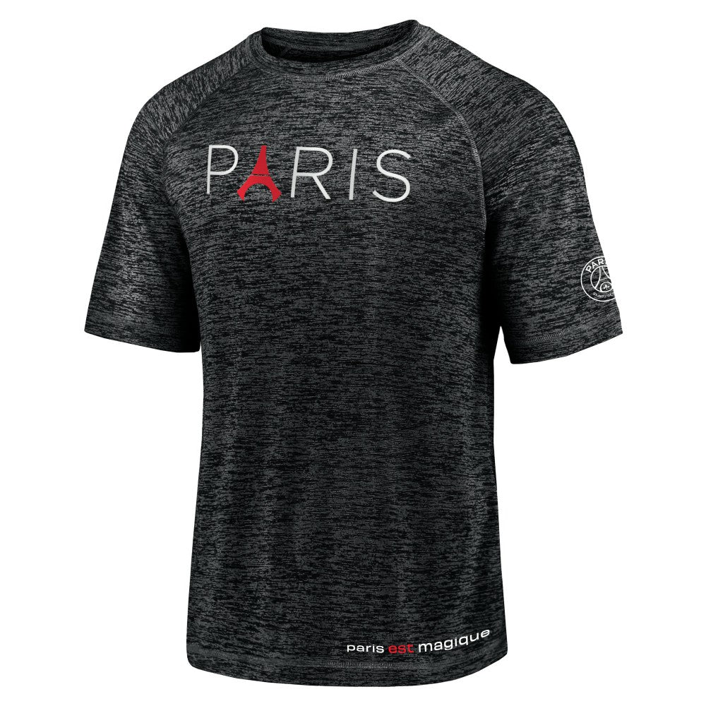 Paris Saint-Germain Tower Space-Dye Raglan T-Shirt Black | Fanatics online