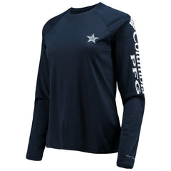 Dallas Cowboys Women's Tidal Omni-Shade Raglan Long Sleeve T-Shirt Navy/White | Columbia