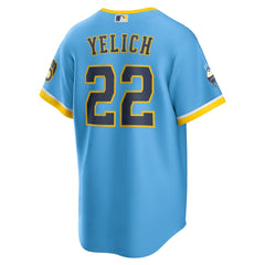 Christian Yelich Milwaukee Brewers Nike City Connect Replica Player Jersey - MLB