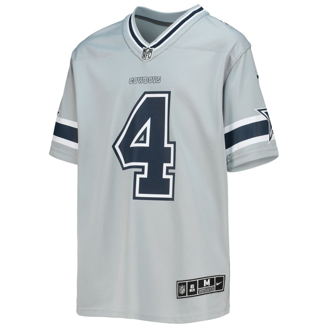 Dak Prescott Dallas Cowboys Youth Inverted Team Game Jersey Silver | Nike for Sale
