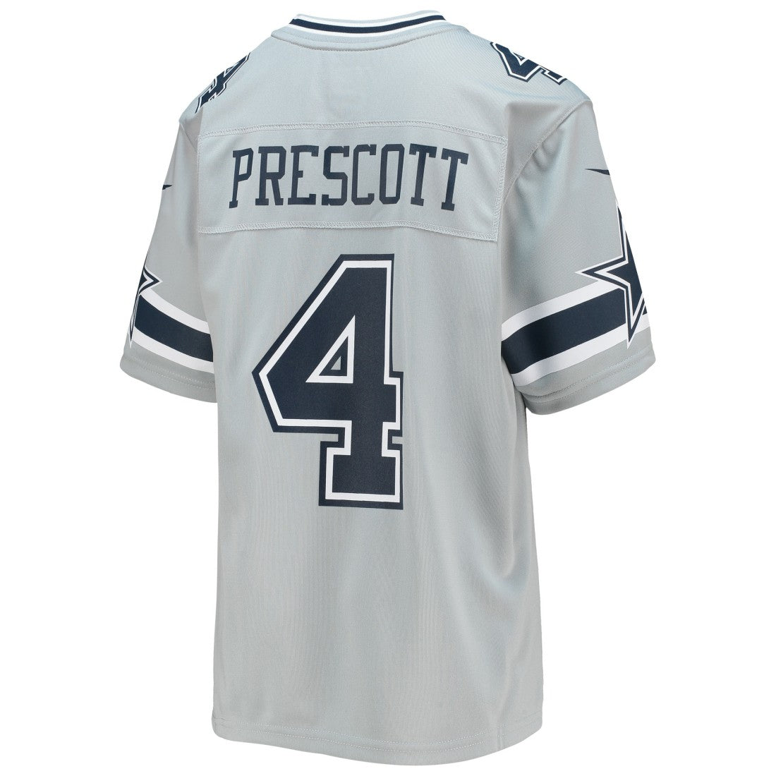 Dak Prescott Dallas Cowboys Youth Inverted Team Game Jersey Silver | Nike for Sale