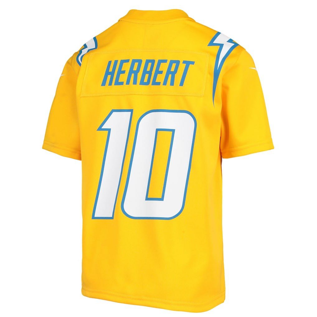 Justin Herbert Los Angeles Chargers Youth Inverted Team Game Jersey Gold | Nike for Sale