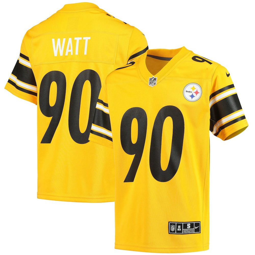T.J. Watt Pittsburgh Steelers Youth Inverted Team Game Jersey Gold | Nike for Sale