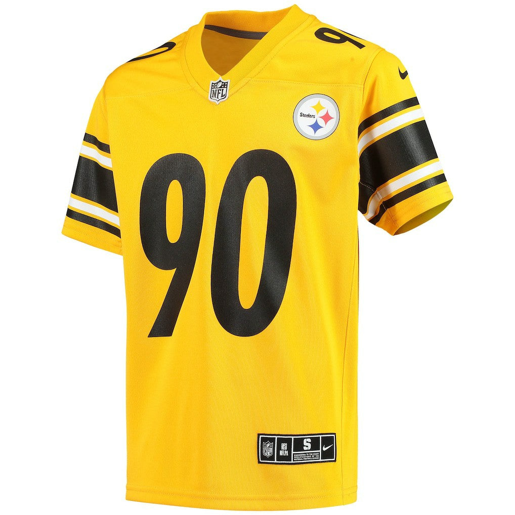 T.J. Watt Pittsburgh Steelers Youth Inverted Team Game Jersey Gold | Nike for Sale