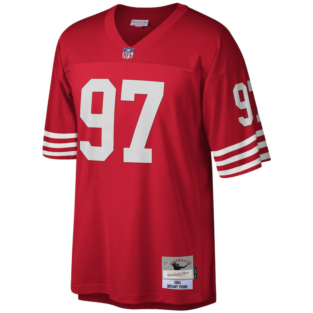 Bryant Young San Francisco 49ers Legacy Replica Jersey Scarlet | Mitchell & Ness