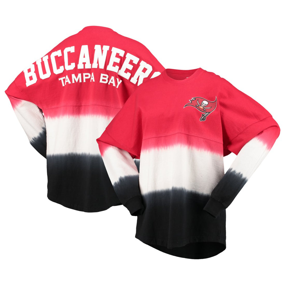 Tampa Bay Buccaneers Women's Ombre Long Sleeve T-Shirt Red/Black | Fanatics