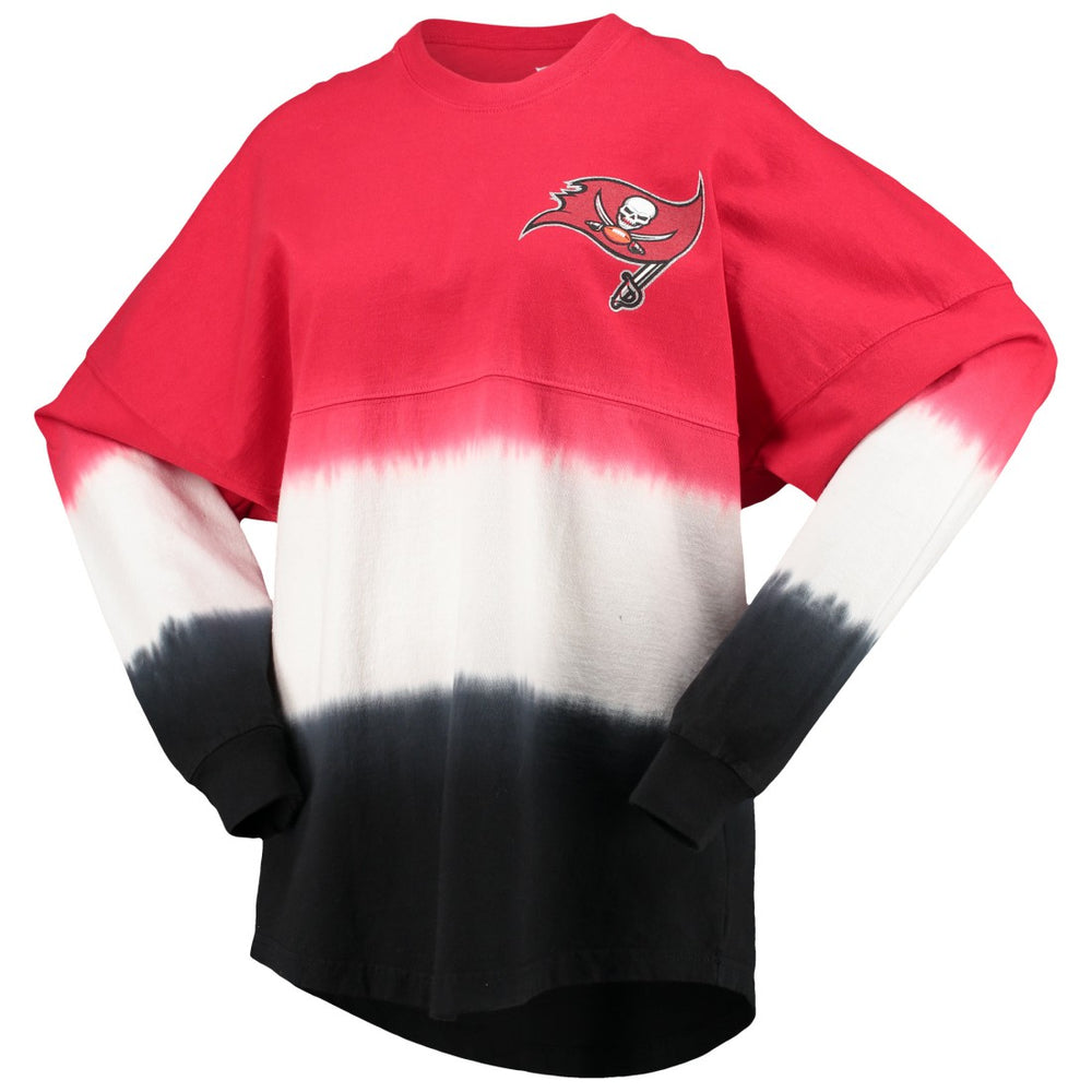 Tampa Bay Buccaneers Women's Ombre Long Sleeve T-Shirt Red/Black | Fanatics