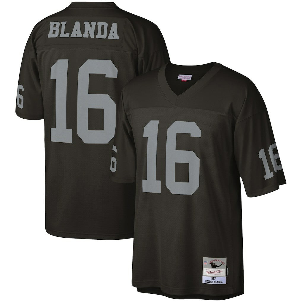 George Blanda Las Vegas Raiders Legacy Replica Jersey Black | Mitchell & Ness