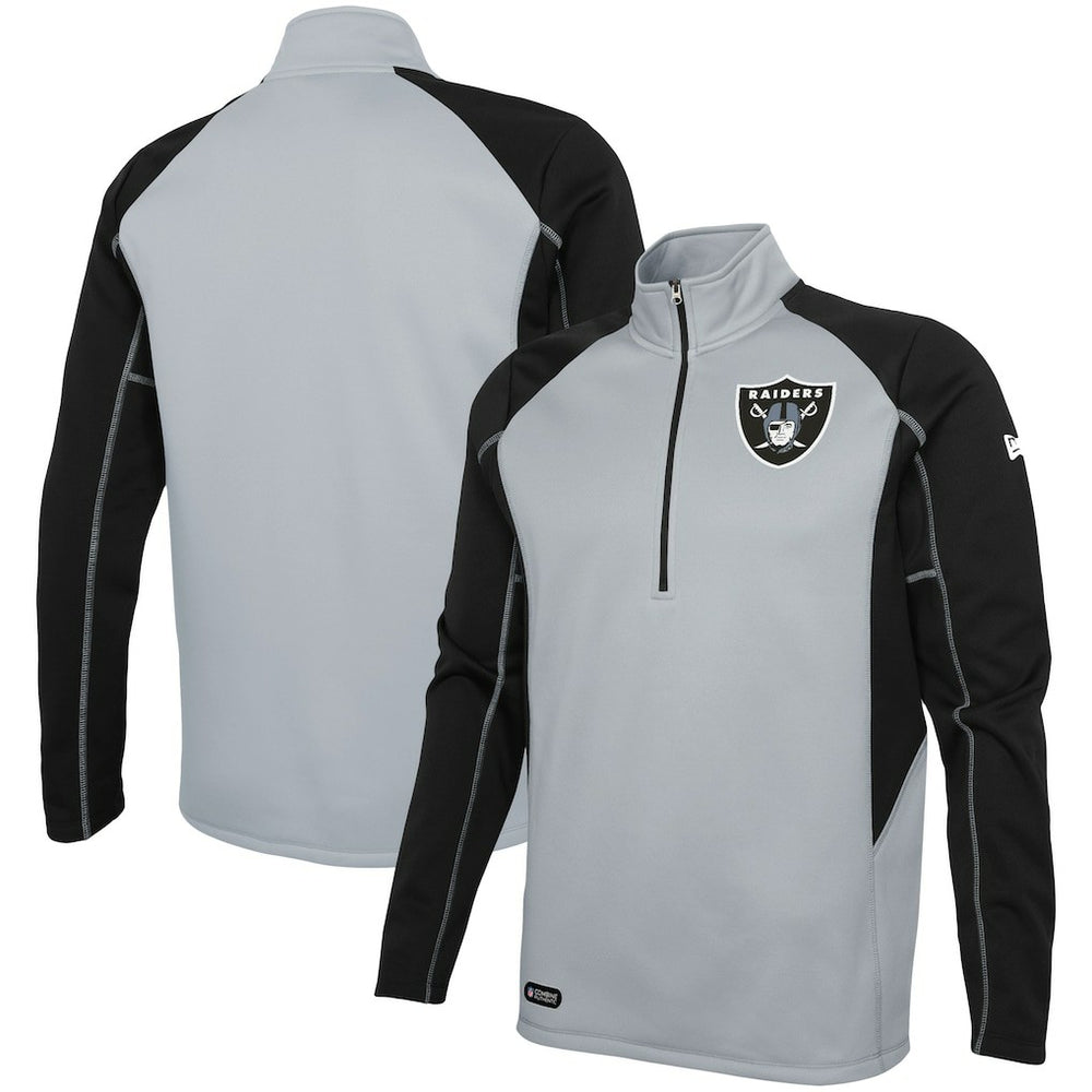Las Vegas Raiders Combine Authentic Two-a-Days Half-Zip Jacket Silver | NFL