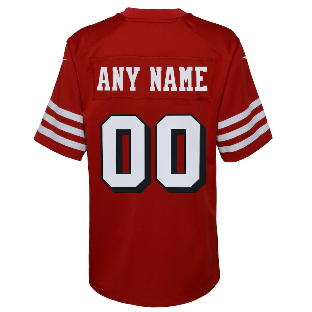 San Francisco 49ers Youth Alternate Custom Game Jersey Scarlet | Nike for Sale