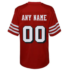 San Francisco 49ers Youth Alternate Custom Game Jersey Scarlet | Nike for Sale