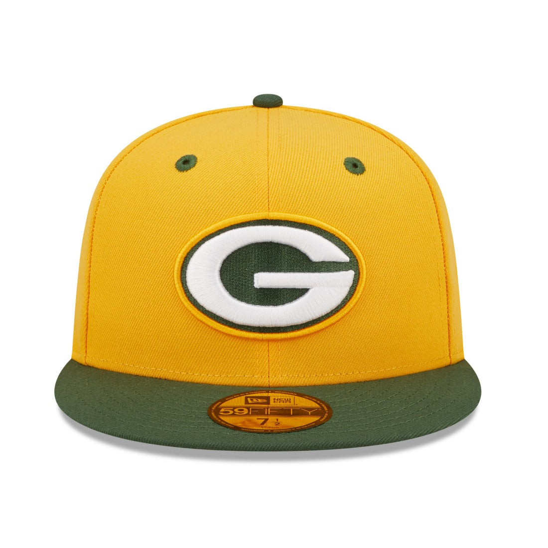 Green Bay Packers New Era Flipside 2Tone 59FIFTY Fitted Hat Gold/Green | NFL