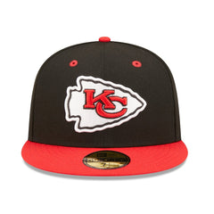 Kansas City Chiefs New Era Flipside 2Tone 59FIFTY Fitted Hat Black/Red | NFL