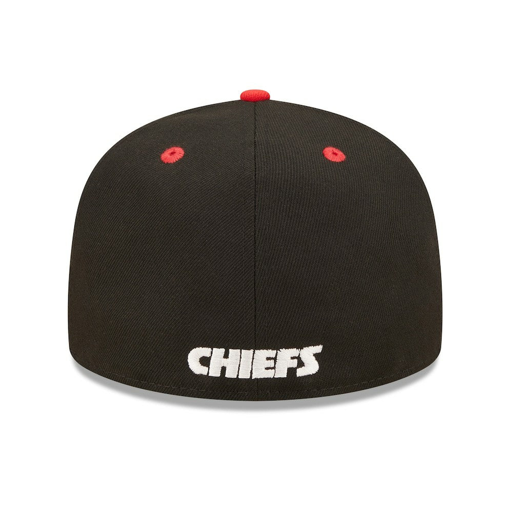 Kansas City Chiefs New Era Flipside 2Tone 59FIFTY Fitted Hat Black/Red | NFL