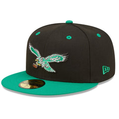 Philadelphia Eagles New Era Flipside 2Tone 59FIFTY Fitted Hat Black/ | NFL