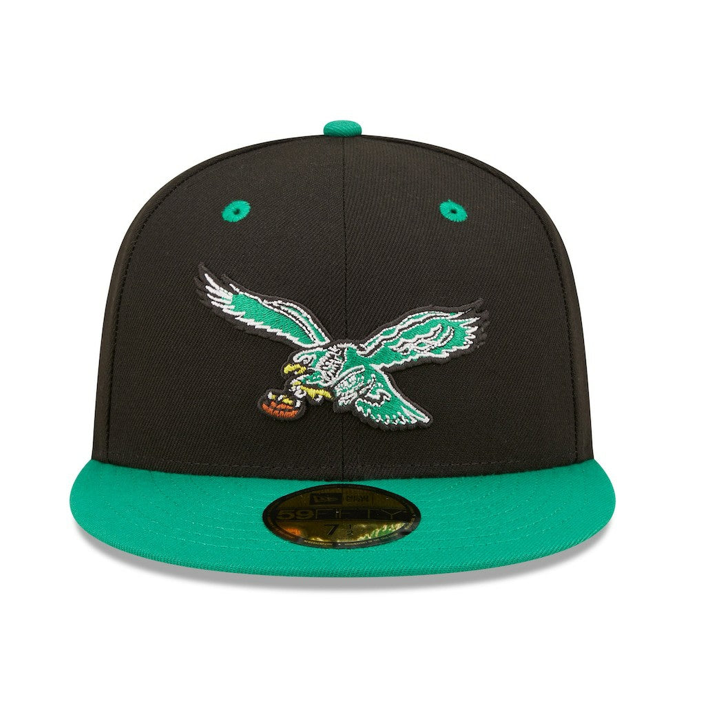 Philadelphia Eagles New Era Flipside 2Tone 59FIFTY Fitted Hat Black/ | NFL