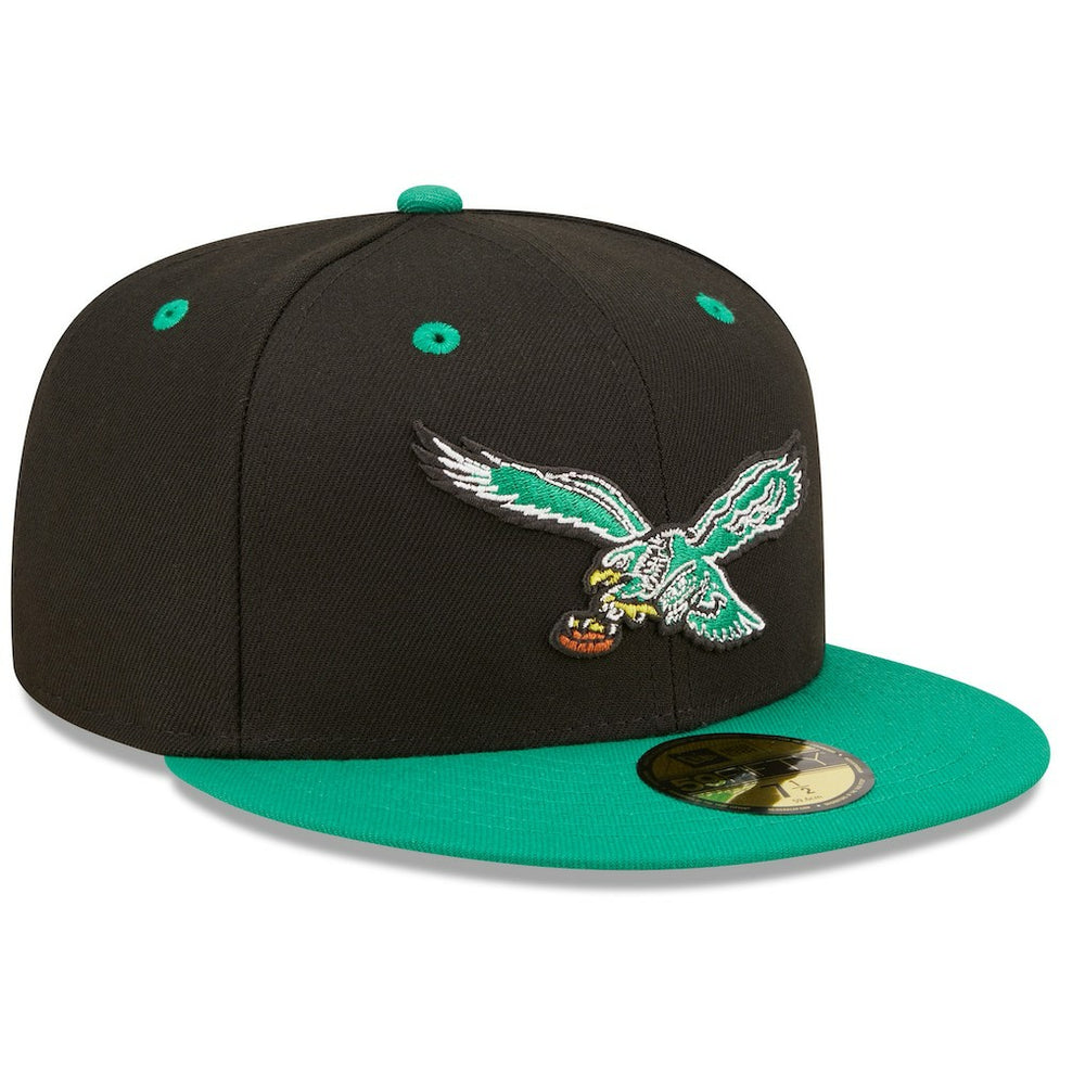 Philadelphia Eagles New Era Flipside 2Tone 59FIFTY Fitted Hat Black/ | NFL
