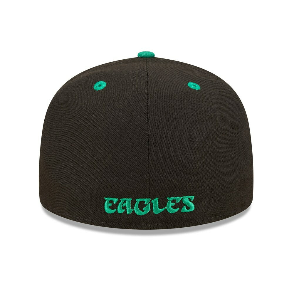 Philadelphia Eagles New Era Flipside 2Tone 59FIFTY Fitted Hat Black/ | NFL