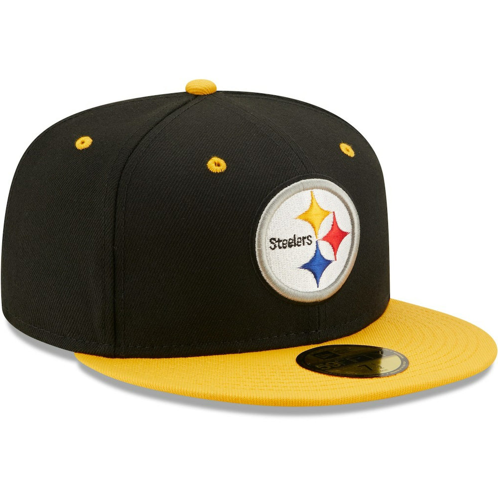 Pittsburgh Steelers New Era Flipside 2Tone 59FIFTY Fitted Hat Black/Gold | NFL