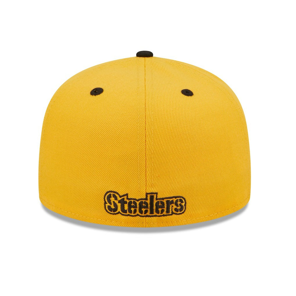 Pittsburgh Steelers New Era Flipside 2Tone 59FIFTY Fitted Hat Gold/Black | NFL