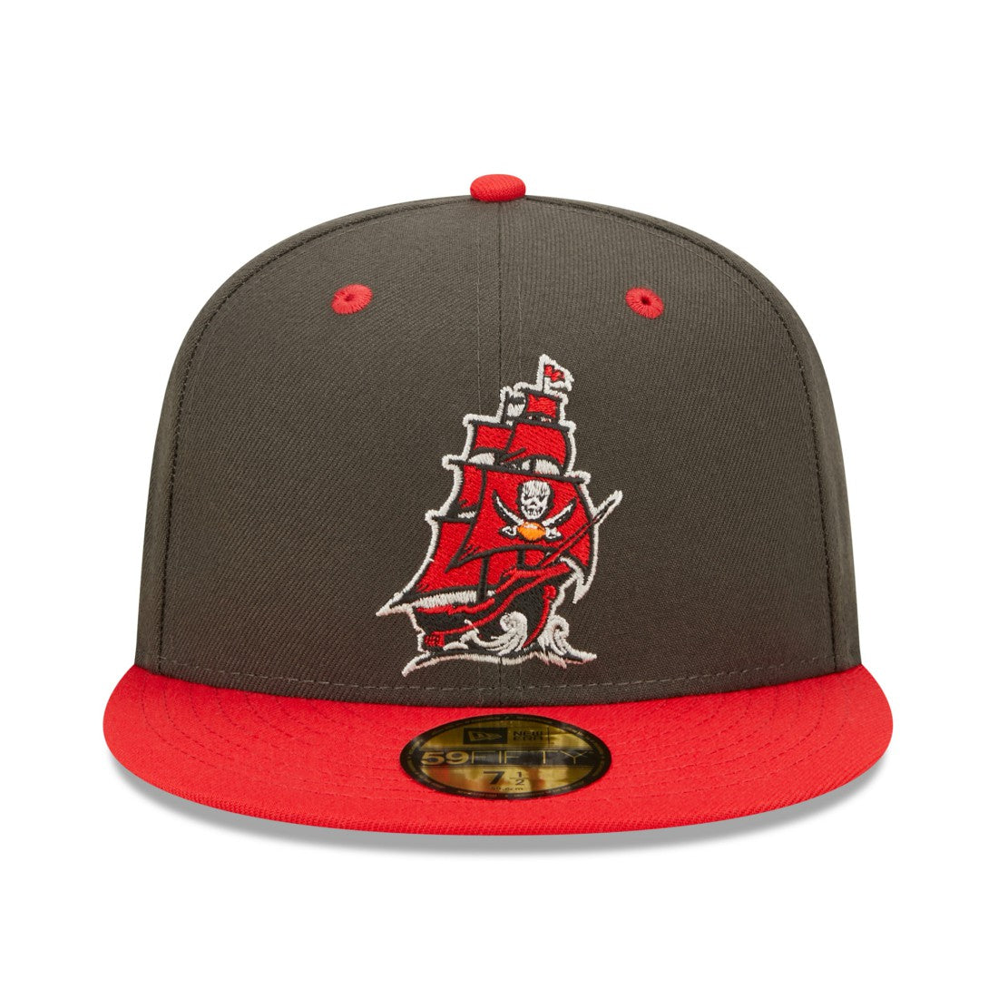 Tampa Bay Buccaneers New Era Flipside 2Tone 59FIFTY Fitted Hat Pewter/Red | NFL