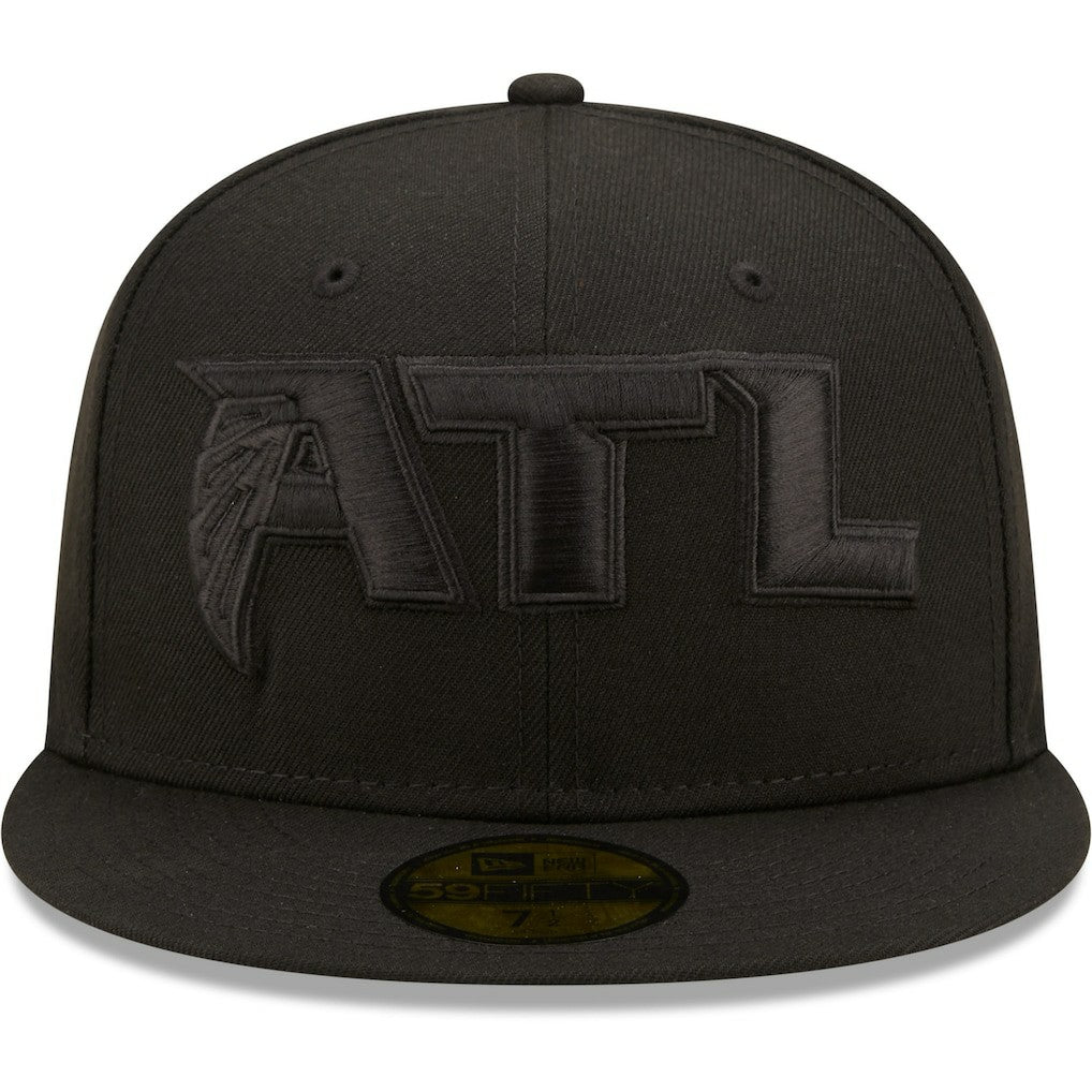 Atlanta Falcons New Era Team Black on Black Alternate 59FIFTY Fitted Hat | NFL