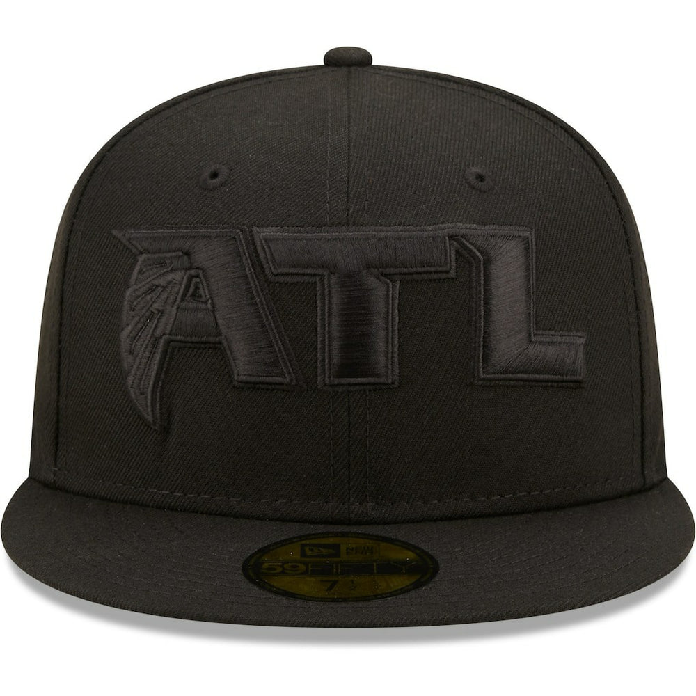 Atlanta Falcons New Era Team Black on Black Alternate 59FIFTY Fitted Hat | NFL