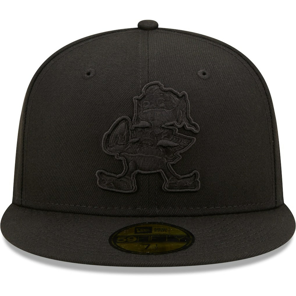 Cleveland Browns New Era Team Black on Black Alternate Logo 59FIFTY Fitted Hat | NFL