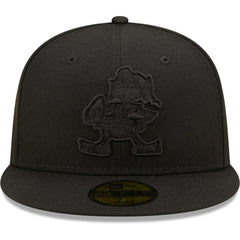 Cleveland Browns New Era Team Black on Black Alternate Logo 59FIFTY Fitted Hat | NFL