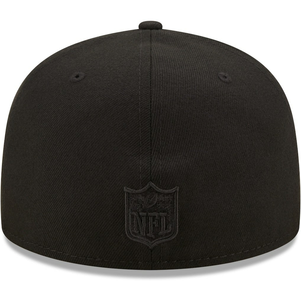 Miami Dolphins New Era Team Black on Black Alternate Logo 59FIFTY Fitted Hat | NFL
