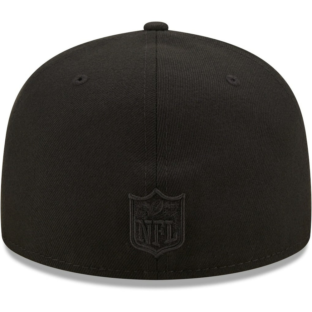 Miami Dolphins New Era Team Black on Black Alternate Logo 59FIFTY Fitted Hat | NFL
