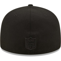 Miami Dolphins New Era Team Black on Black Alternate Logo 59FIFTY Fitted Hat | NFL