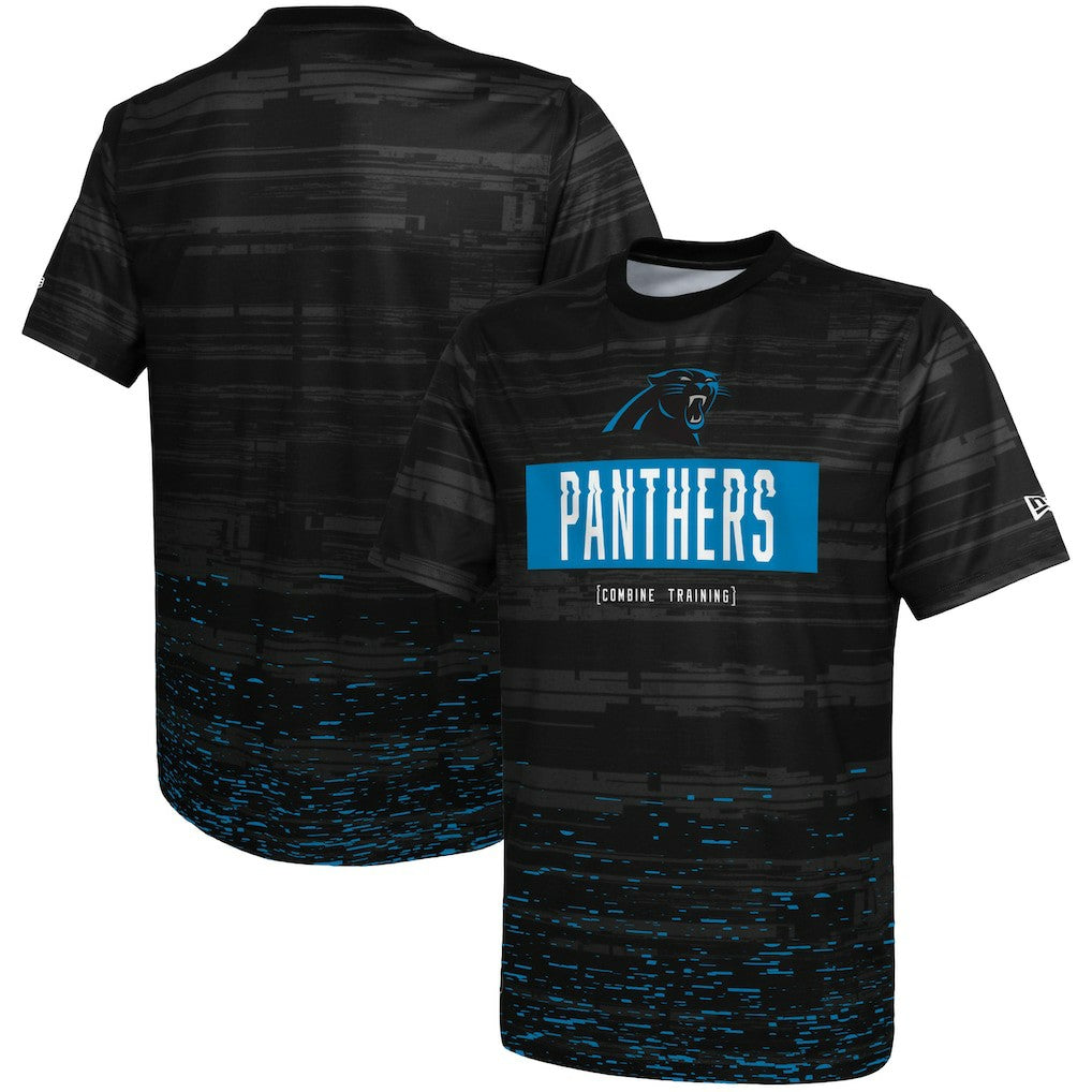 Carolina Panthers New Era Combine Authentic Sweep T-Shirt Black | NFL
