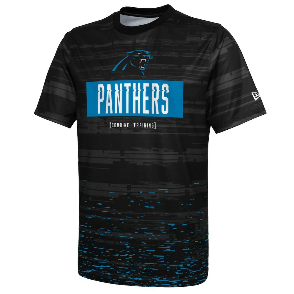 Carolina Panthers New Era Combine Authentic Sweep T-Shirt Black | NFL
