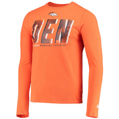Denver Broncos New Era Combine Authentic Static Abbreviation Long Sleeve T-Shirt Orange | NFL